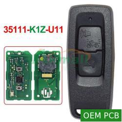 Original PCB Black 2 Buttons 35111-K1Z-U11-M1 ID47 Chip FSK433.92Mhz Smart Motorcycle Key For Honda PCX160 FORZA NSS350 2021+
